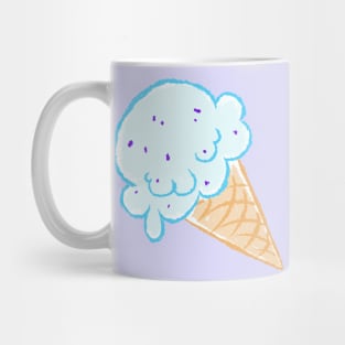 Minty Ice Cream - Cute Kawaii Summer Simple Crayon Doodle Art Mug